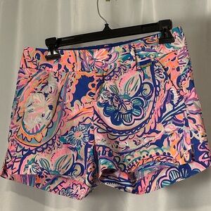 Lilly Pulitzer Colorful Women's Patterned Shorts The Callan Shorts Size 0